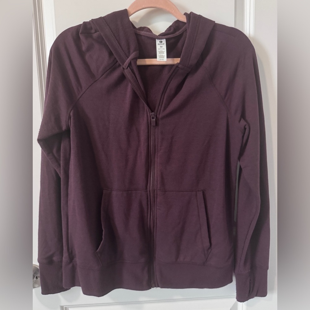 90 Degree By Reflex Purple Zip-Up Jacket Size Medium